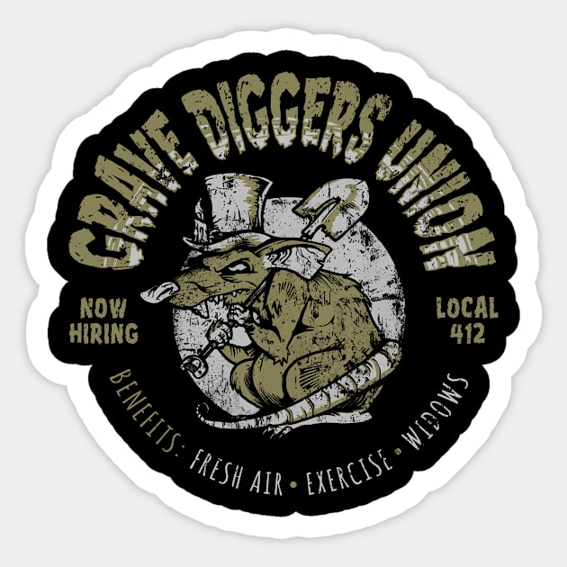 Grave diggers Union Sticker by heartattackjack